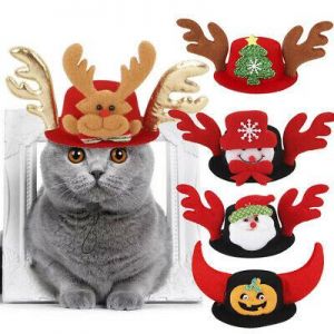 Fashion Luxury Shop Christmas Dog Costumes Headwear Pet Costume Dog Hats, Elk Reindeer Antler Cat Hats Snowman