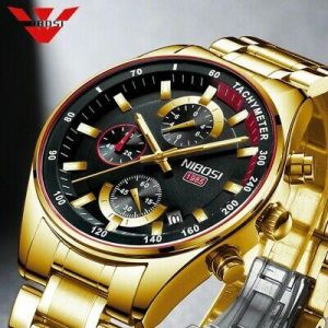 NIBOSI Mens Watches Top Brand Luxury Wrist Watch Quartz Chronograph Waterproof