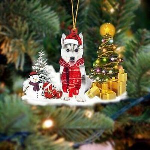 Fashion Luxury Shop Christmas Husky Christmas Dog Mom Lover Ornament