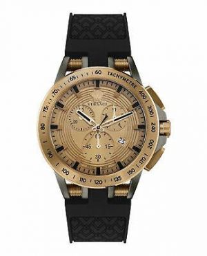 Versace Mens Sport Tech Two Tone 45mmmm Strap Fashion Watch