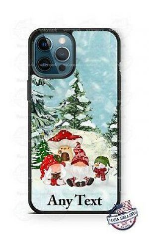 Gnomes Christmas Winter Wonderland Scene Personalized Phone Case Cover Cute Gift