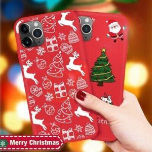 Xmas Phone Case Rubber Slim Thin Shockproof Soft Cover for iPhone 12 13 Pro Max