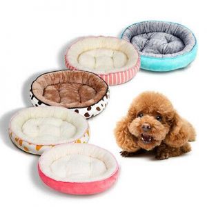 Donut Pet Dog Cat Calming Sleeping Bed Kennel Warm Comfort Round Nest Cushion