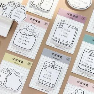 Fashion Luxury Shop office Cartoon Drawing Animals Cute Sticky Notes Novelty Sticky Note Pad Bookmark Memo