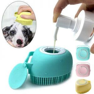 Fashion Luxury Shop Pets Pet Massage Bath Brush Shampoo Dispenser For Dog Cat Silicone Scrubber Tool