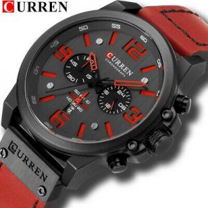 Fashion Luxury Shop watches CURREN Men Leather Watch Chronograph Wristwatch Business Quartz Calendar Watches