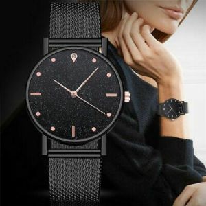 Fashion Luxury Shop watches Women&#039;s Fashion Luxury Analog Quartz Wristwatch Silicone Mesh Strap Simple Watch