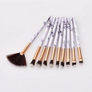 Profession Marble Powder Foundation Eye Shadow Blush Make Up Beauty Brush Set RE