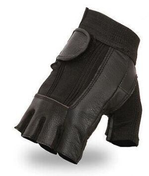 Fingerless Sports Cycling Bicycle Gloves Amara Half Finger Padded Palm Leather