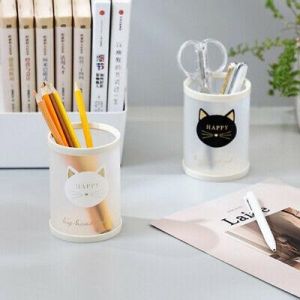 Cute Makeup Brush Holder Pen pencil holder storage Gifts Round Students Supp_ex