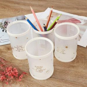 Cute Makeup Brush Holder Pen pencil holder storage Gifts Round Students SuppRI