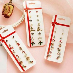 Fashion Luxury Shop Christmas Claus Ear Studs Set Korean Style Earrings Christmas Earrings Women Earrings
