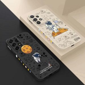 Astronaut Silicone Soft Case For Samsung Galaxy S22 S21 S20 FE A52 A12 A51 Cover