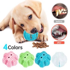 Pet Dog Cat Food Dispenser Tough Treat Interactive Puppy Play Puzzle Ball Toys,