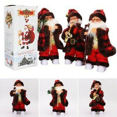 Fashion Luxury Shop Christmas Animated Musical Dancing Santa Claus Figure Christmas Figurine Decor Gift 2021