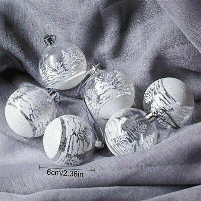 Fashion Luxury Shop Christmas 6Pcs Transparent Christmas Tree Plastic Balls Hanging Home Party Ornament Decor